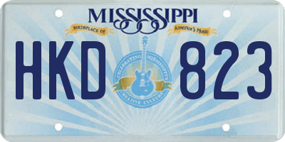 MS license plate HKD823