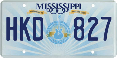MS license plate HKD827