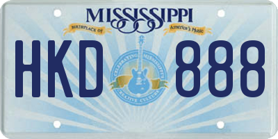 MS license plate HKD888