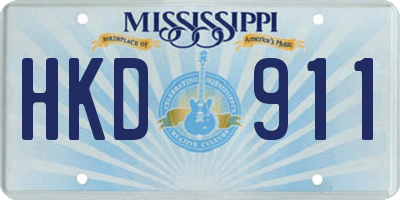 MS license plate HKD911