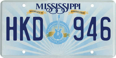 MS license plate HKD946