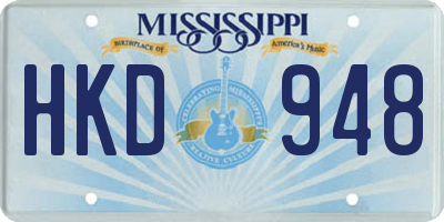 MS license plate HKD948