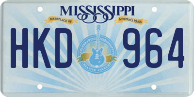 MS license plate HKD964