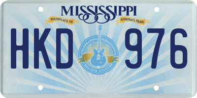 MS license plate HKD976