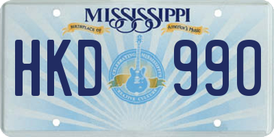 MS license plate HKD990