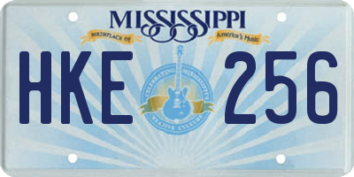 MS license plate HKE256
