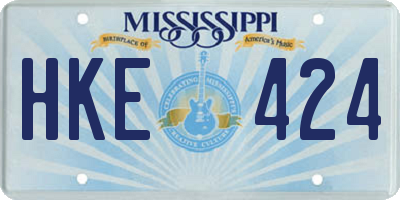 MS license plate HKE424