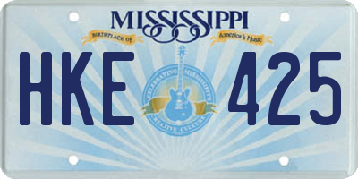 MS license plate HKE425