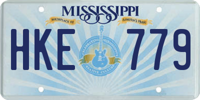 MS license plate HKE779