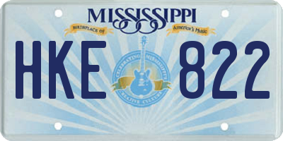 MS license plate HKE822