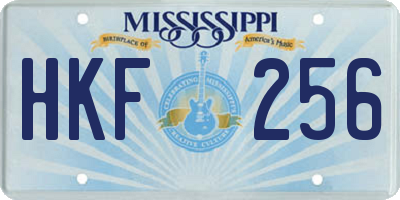 MS license plate HKF256