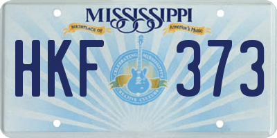MS license plate HKF373