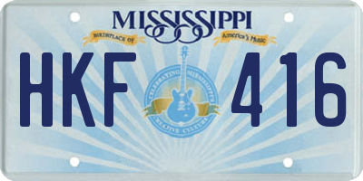MS license plate HKF416