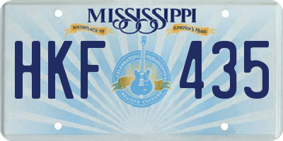 MS license plate HKF435