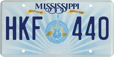 MS license plate HKF440