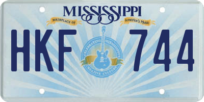 MS license plate HKF744