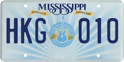 MS license plate HKG010