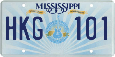 MS license plate HKG101
