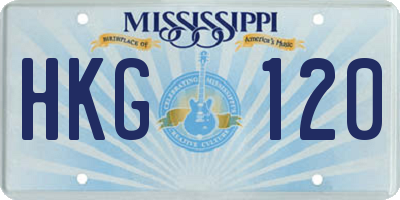 MS license plate HKG120