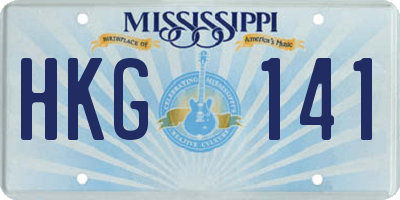 MS license plate HKG141