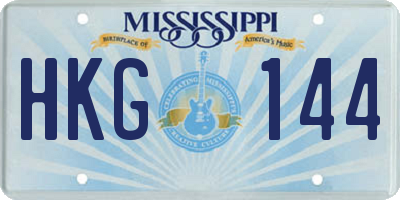 MS license plate HKG144