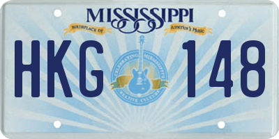 MS license plate HKG148