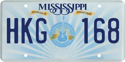 MS license plate HKG168