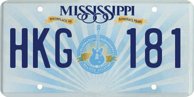 MS license plate HKG181