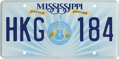 MS license plate HKG184