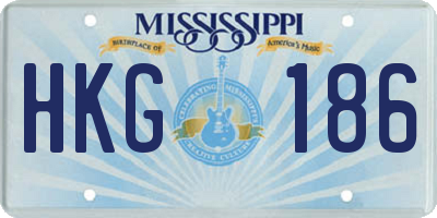 MS license plate HKG186