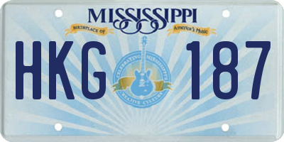 MS license plate HKG187
