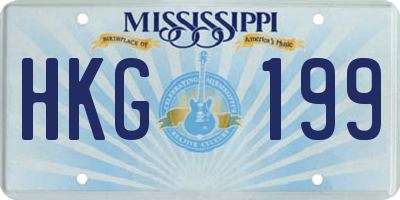 MS license plate HKG199