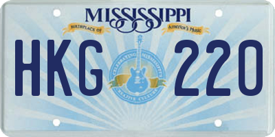 MS license plate HKG220