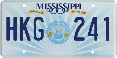 MS license plate HKG241