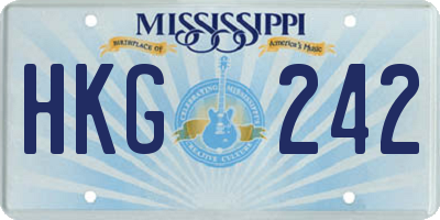 MS license plate HKG242
