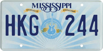 MS license plate HKG244