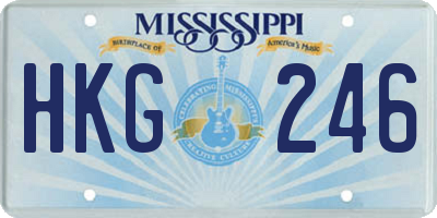 MS license plate HKG246