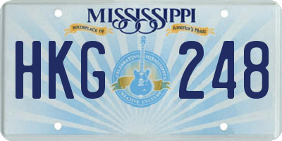 MS license plate HKG248
