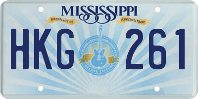 MS license plate HKG261
