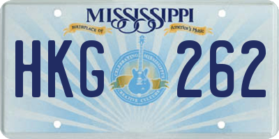 MS license plate HKG262