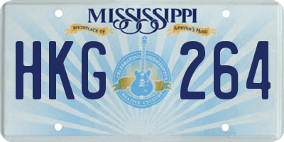 MS license plate HKG264