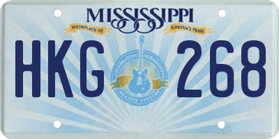 MS license plate HKG268