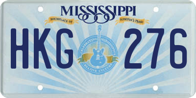 MS license plate HKG276