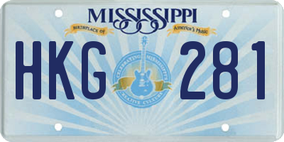 MS license plate HKG281