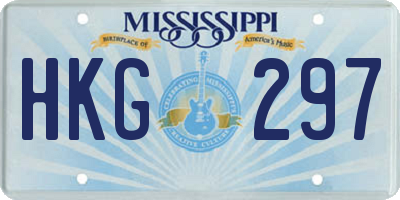 MS license plate HKG297