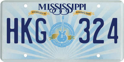 MS license plate HKG324