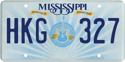 MS license plate HKG327