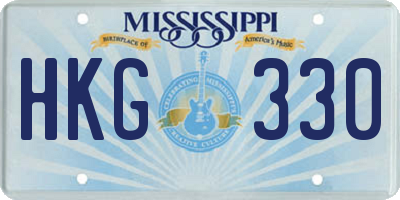 MS license plate HKG330