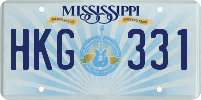 MS license plate HKG331