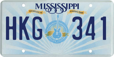 MS license plate HKG341